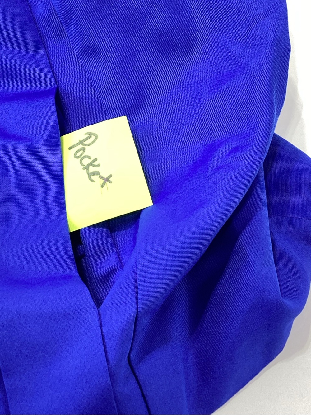 Dennis by Dennis Basso Cobalt Blue Pleated Collar Blazer Jacket XL - Picture 6 of 13